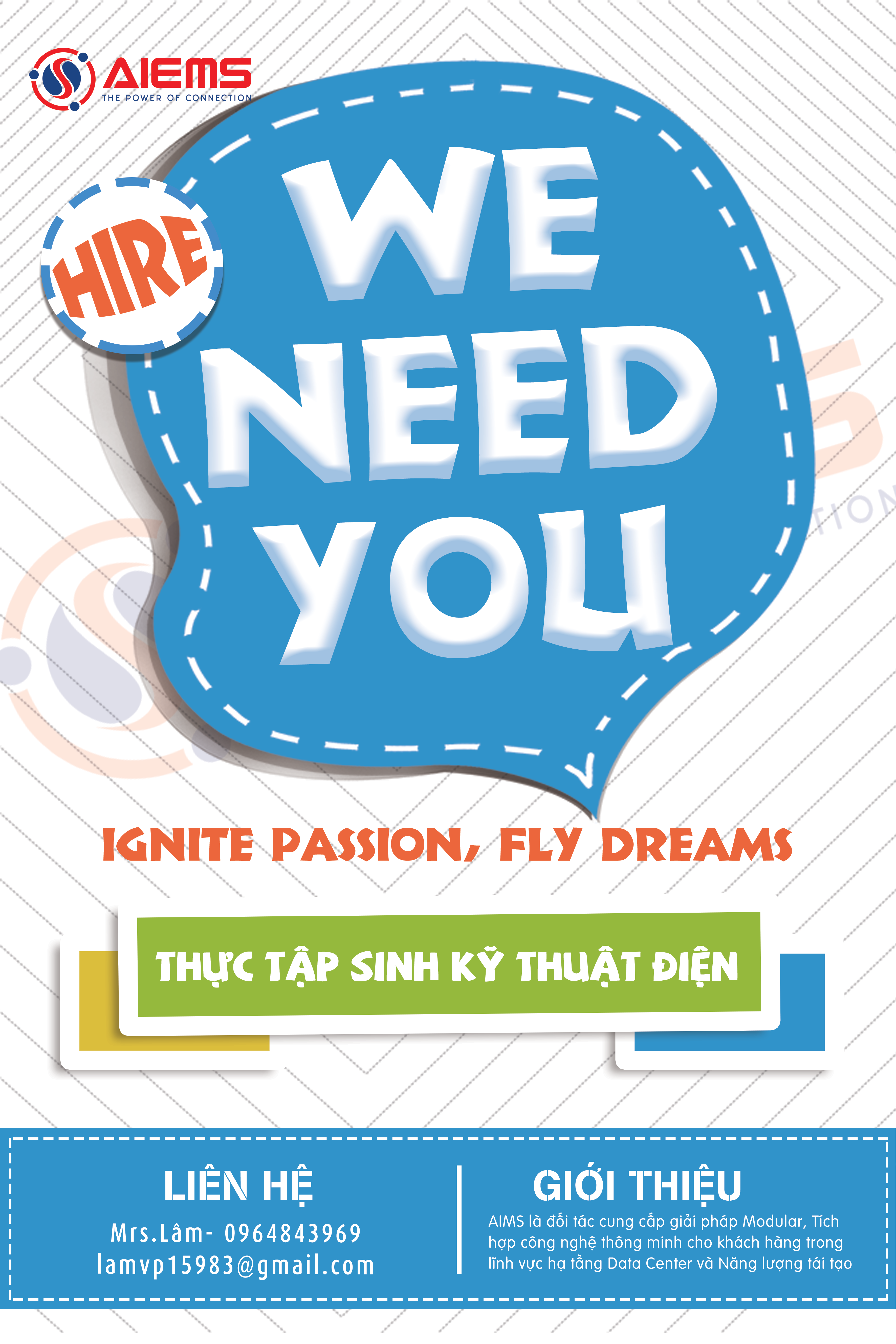 TUYỂN DỤNG: VỊ TRÍ THỰC TẬP SINH KỸ THUẬT ĐIỆN