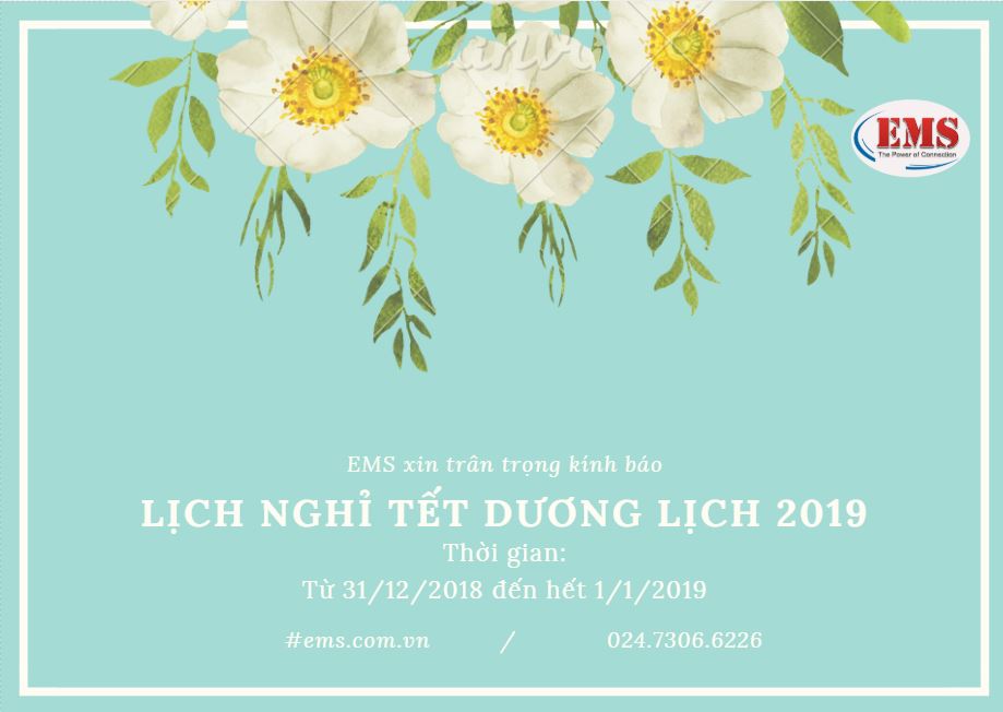 THÔNG BÁO LỊCH NGHỈ TẾT DƯƠNG LỊCH 2019